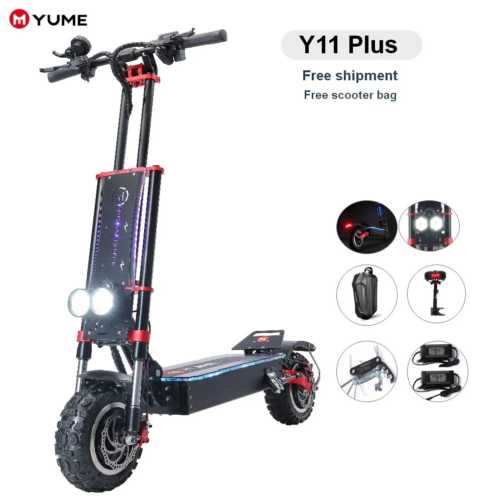 YUME Y11 плюс мощный 11 &quotдвойной двигатель 5600 Вт внедорожных шин до 75 милей и 55mph