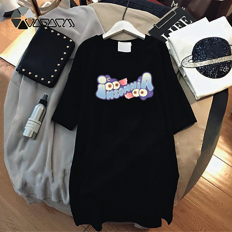 

Letter Print Cute Mini Dress 2021 Harajuku Summer Tshirt Dresses Loose Casual Short Sleeve O-Neck Femme Home Clothes