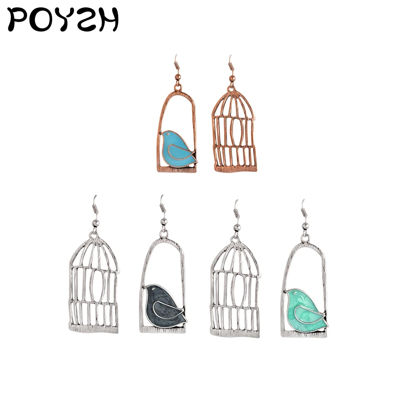 Женские и женские асимметричные серьги-подвески 3 стиля с птицами модные