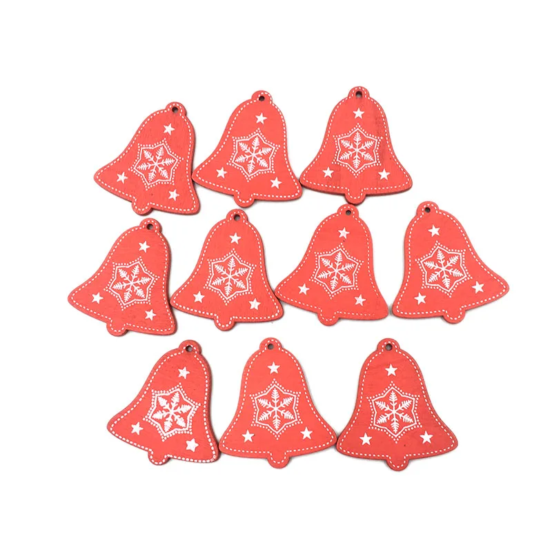 

10 шт. Рождество, отлично подходят для украшения Незаконченные деревянные диски для детских поделок Сделай Сам центральные праздник подвесн...