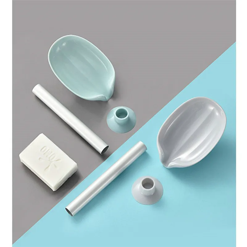 

Lotus Leaf Shape Soap Box Bathroom Soap Holder Dish Storage Plate Tray Soap Holder Case Kitchen Supplies For WC Accessories