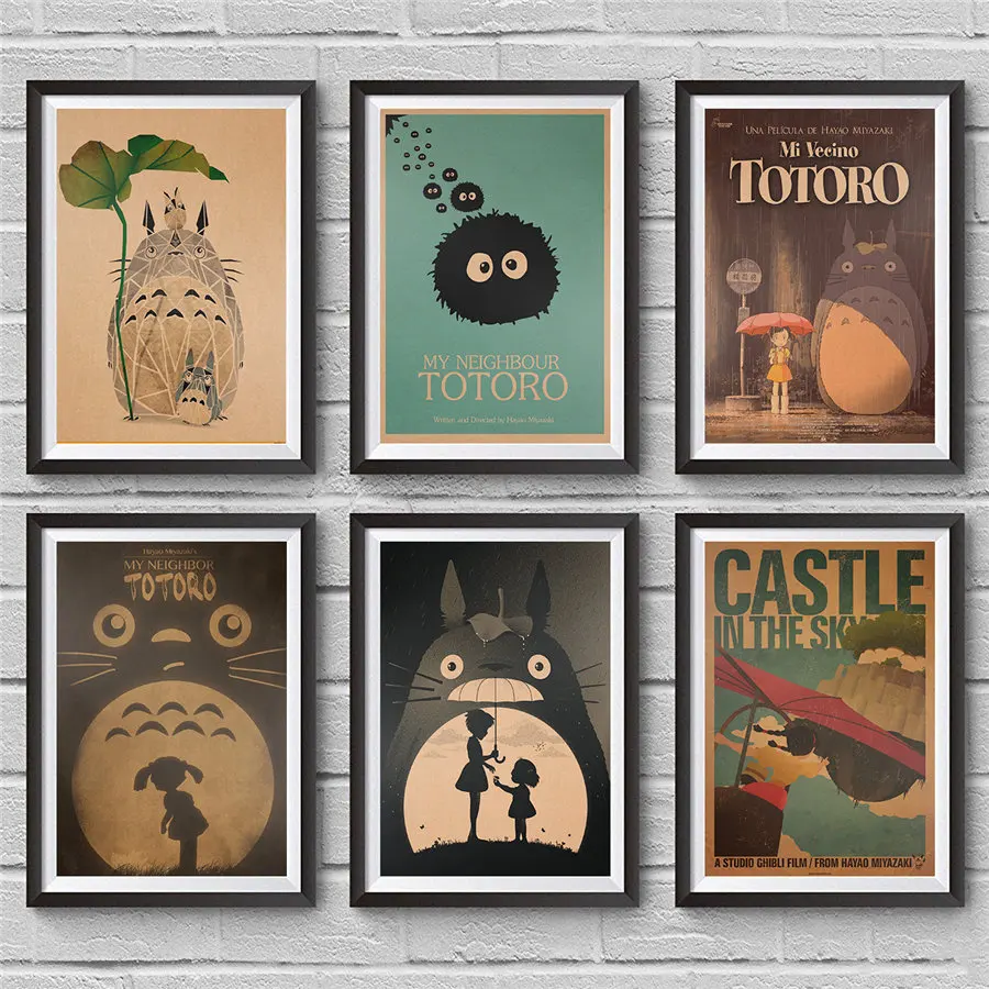 Totoro классический настенный киноплакат стикер винтажный принт картина бумага для