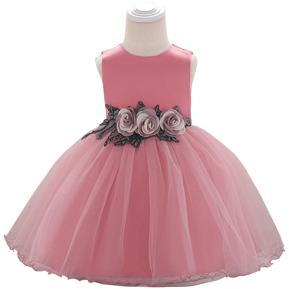 

New Summer Dresses for Girls Flower Girl Wedding Dress Kids Evening Party Elegant Princess Dress Children Clothing Wholesale