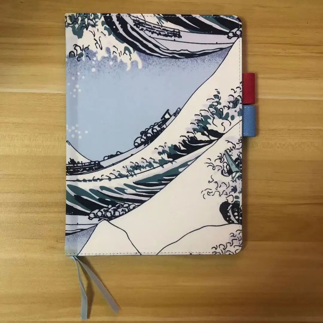 

Hand Made A5 Floral Soft Cloth PU Leather Journal Cover For Standard A5 Fitted Paper Book