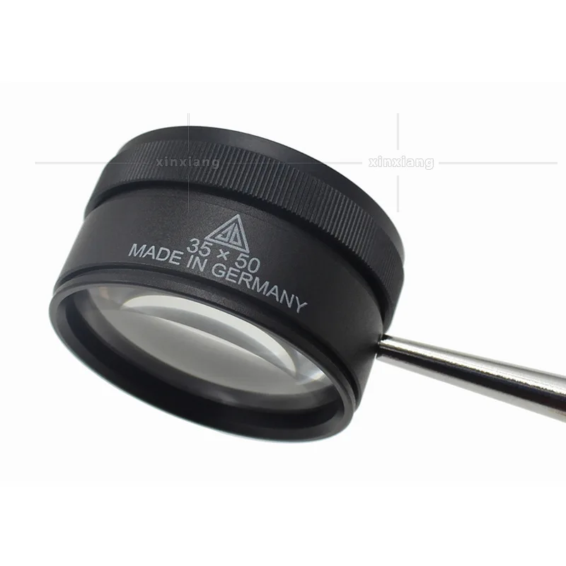 35X Ручной Лупа металлическая Ювелирная 73 мм ручка увеличительное стекло