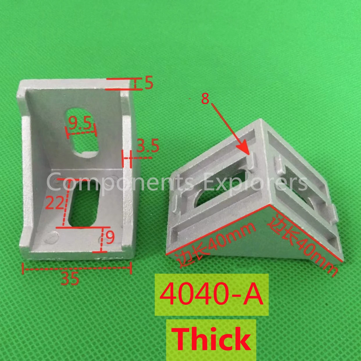 Угловой кронштейн для алюминиевого профиля