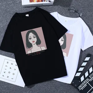 Женская футболка с круглым вырезом, коротким рукавом и круглым вырезом