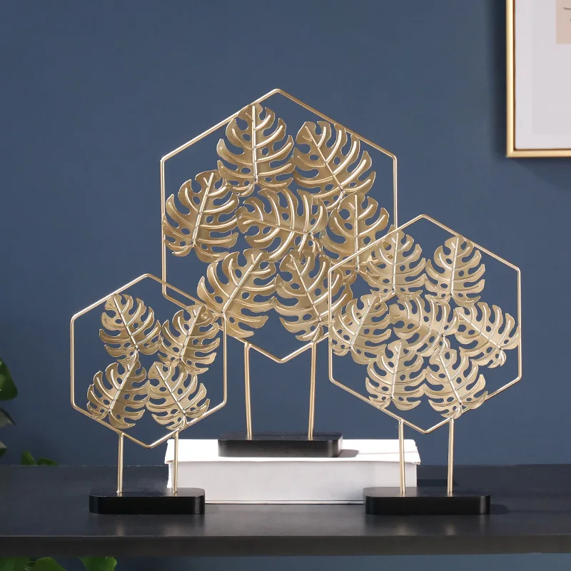 

Nordic Light Luxury Golden Ginkgo Handicraft Ornament Window Home Office Decoration Crafts TV Cabinet Porch Furnishing Articles