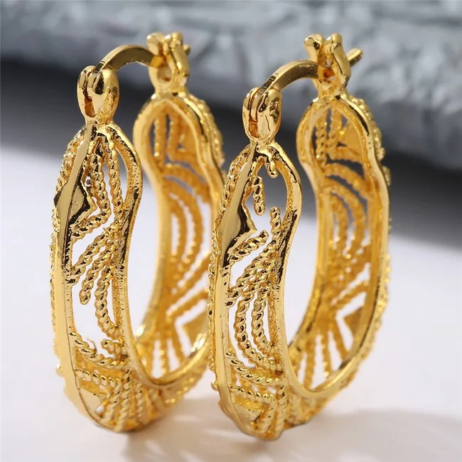 Hoop Earring E570 Классические желтое золото цвет серьги-кольца из металла для женщин Преувеличенные Роскошные полые большая серьга-кольцо массивные ювелирные изделия L4E569 - Окраска металла: Hoop Earring E570
