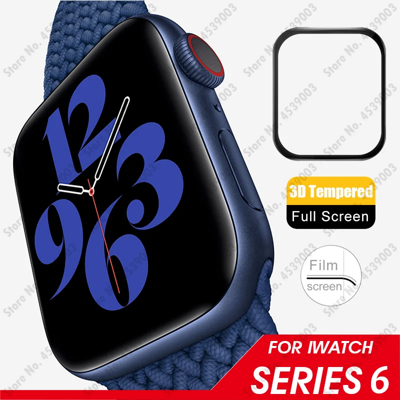 

Newest Protector for Apple Watch Series 6 SE 44mm 40mm Glass Display Cover 3D Curved Edge Film for Apple iWatch Series 5 4 3 2 1