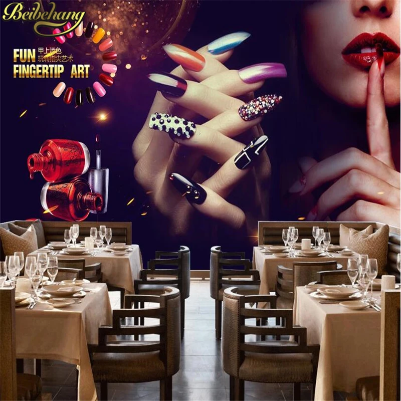 Обои на заказ фотообои фрески для салона красоты украшения ногтей