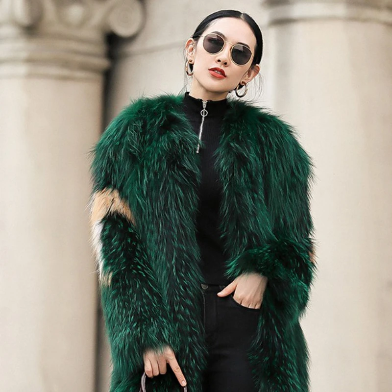 Восхитительная Новинка 2020 модные роскошные вязаные пальто зеленого цвета из