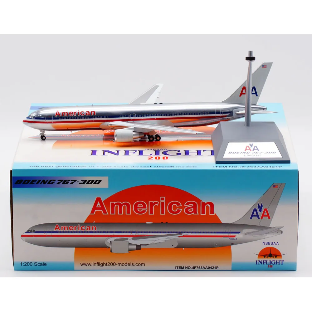 

1:200 Alloy Collectible Plane Gift INFLIGHT IF763AA0421P American Airlines Boeing B767-300ER Diecast Aircraft Jet Model N363AA