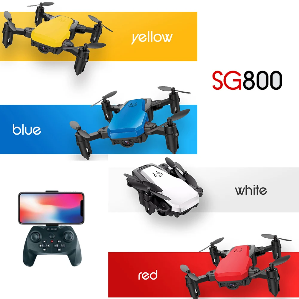 2019 SG800 Дрон 2 4G FPV мини для селфи RTF с Wi Fi камерой HD микро Радиоуправление