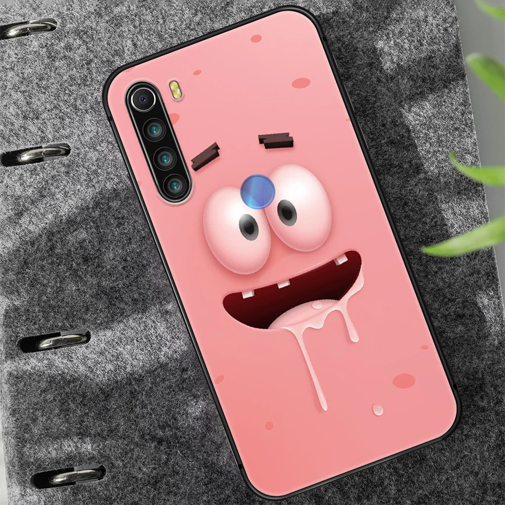 

cute Cartoon SpongeBobs Phone Case Cover Hull For XIAOMI Redmi 7 7a 8 8a 9 10X NOTE 6 7 7s 8 8t 9 9s Pro Max black Waterproof