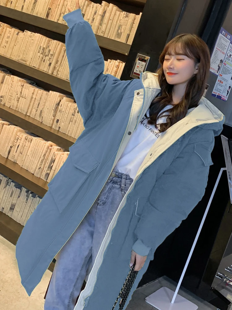 

Women's fashion brand parka winter down jacket simple cuff design windproof warm female high quality cotton-pad coats