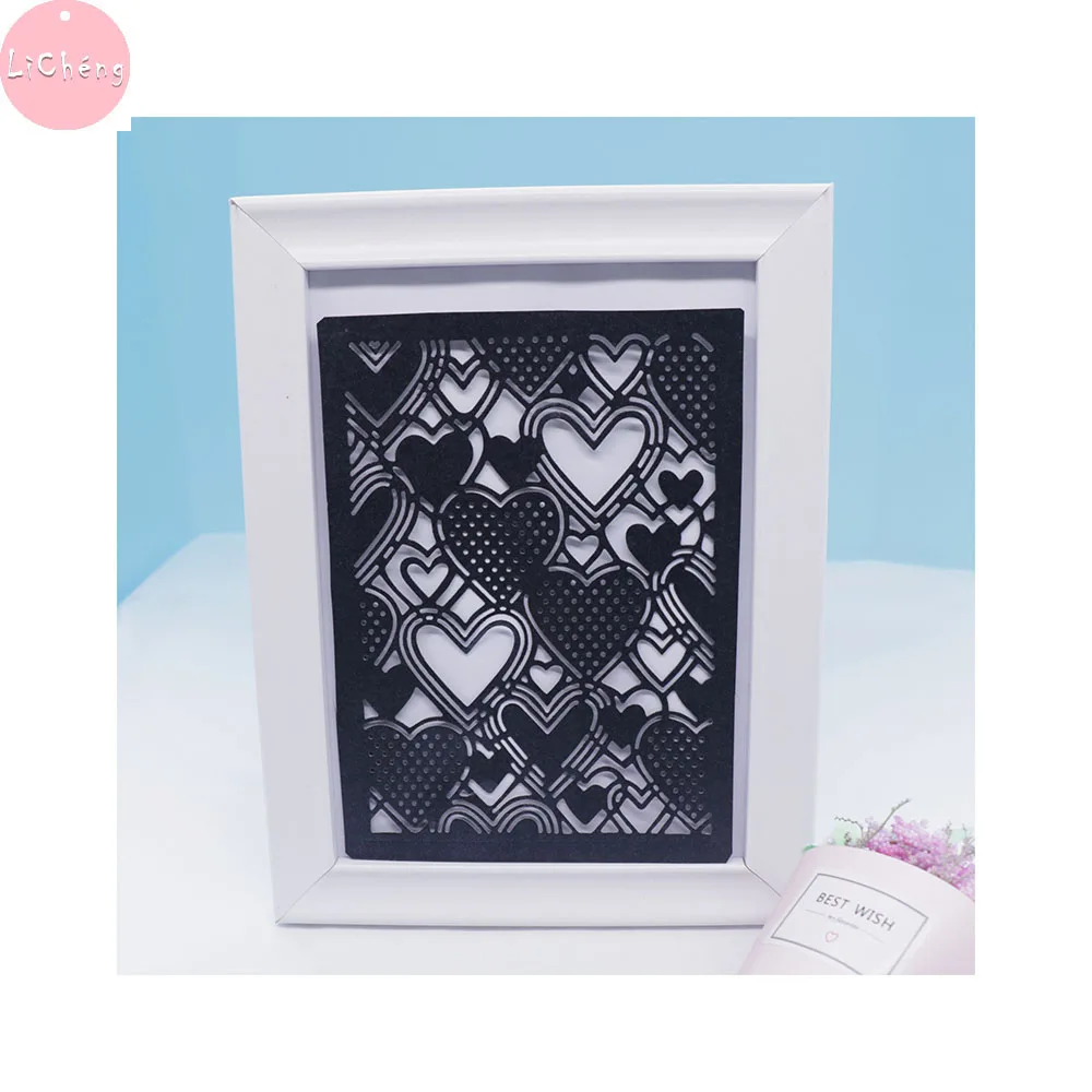 В форме сердца рамка под давлением Трафаретный вырубной Штамп Новый крафт