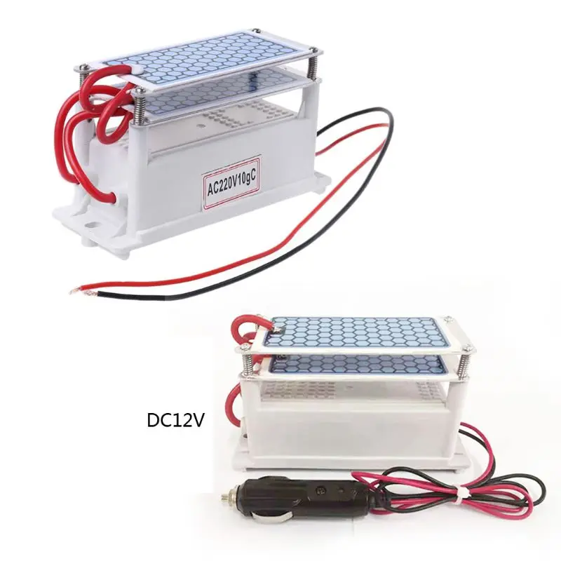 

10g/h DC12V/AC220V Portable Ozone Generator Integrated Ceramic Ozonizer Car Air Sterilization Purifier Parts Home Industry