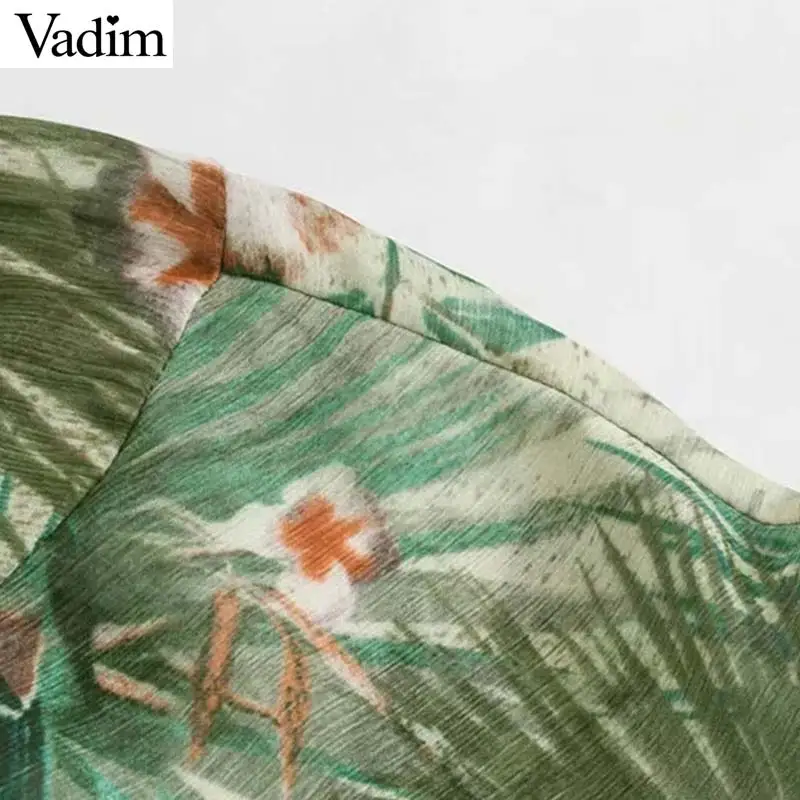 Женское элегантное платье vadim шифоновое миди с цветочным принтом длинным рукавом