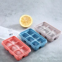 ice cube mold ice cube maker silicone 6 cavity easy release ice mold ice tray maker with lid kitchen gadgets and accessories