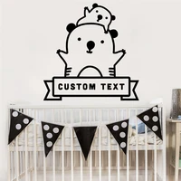 lovely custom cartoon wall decals pvc mural art diy poster for kids rooms removable decor wall decals