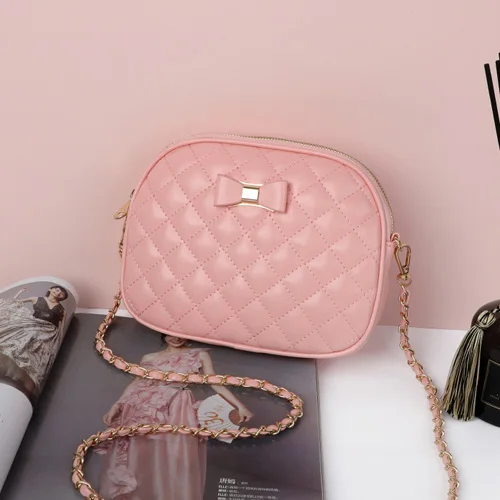 pink Модная женская сумка на плечо с бантом, женские сумочки, сумки через плечо для женщин, Курьерская сумка кошелек из искусственной кожи - Цвет: pink