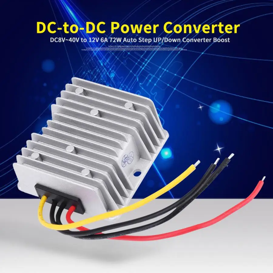 DC8V~ 40V до 12V 6A 72W автоматический повышающий/понижающий преобразователь/понижающий стабилизатор напряжения модуль ассортимент