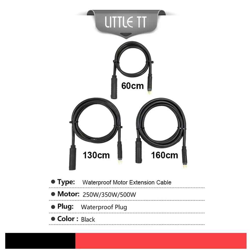 

60/130/160cm EBike Bicycle Female To Male Connector 9Pin Motor Extension Cable Motor Cables For Bike ChangeTo E-bike Accessory
