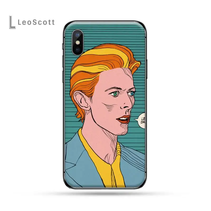 Дэвида Боуи рок н Хамелеон черный ТПУ мягкий чехол для мобильного телефона iphone 5 5s