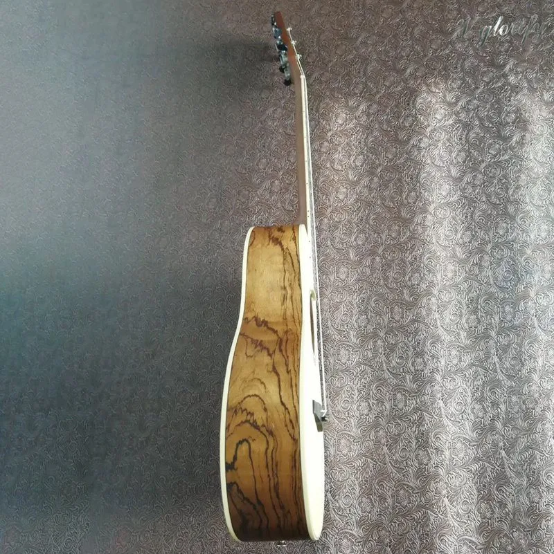 

38 inch spruce top acoustic guitar hickory wood back and side cutaway design matte finish 6 string folk guitar with free bag