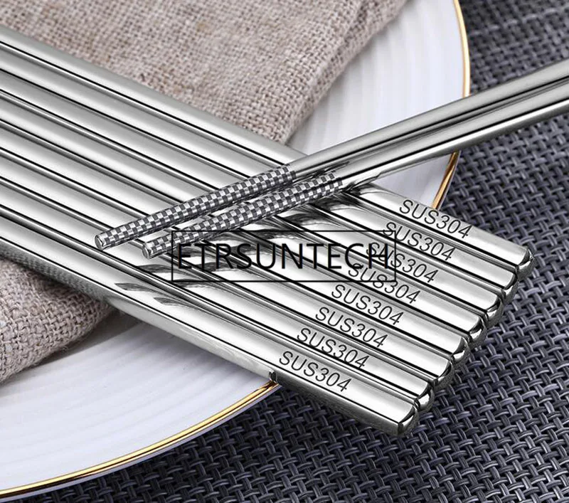 Палочки для еды из нержавеющей стали 100 304 пар | Дом и сад