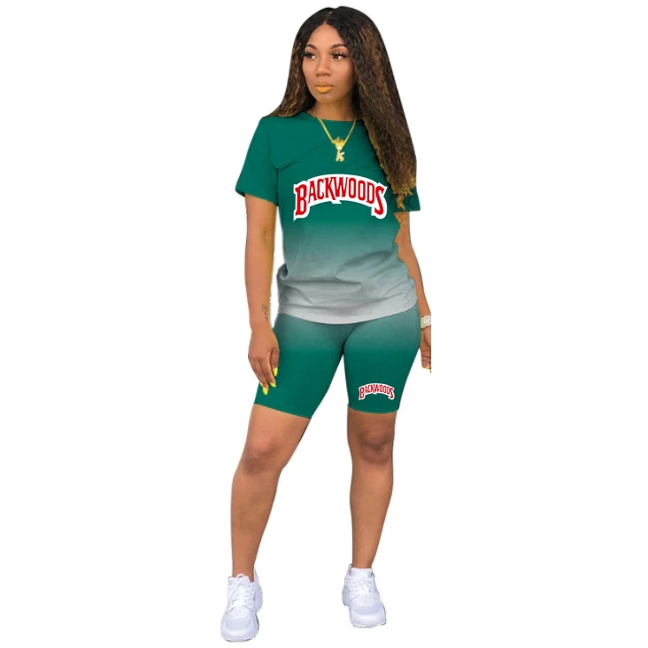 

9 Colors size S-5XL Women's Casual Solid Color Sports Suit Female T-shirt shorts Outfit Homewear Fitness Workout woman Tracksuit