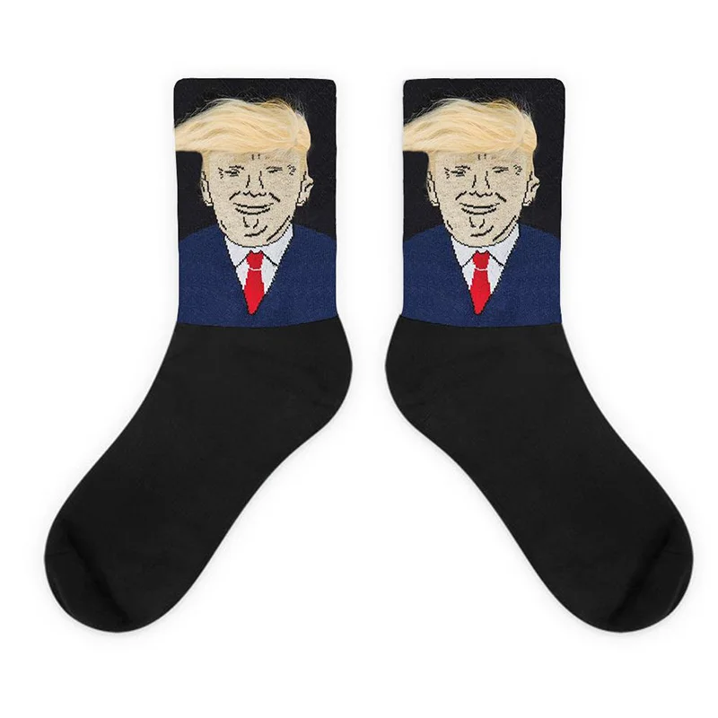 11 Носки в стиле «Дональд Трамп», унисекс, забавные Повседневные носки с принтом для взрослых, носки с объемными накладными волосами, носки для скейтборда в стиле «хип-хоп», Лидер продаж - Цвет: 11