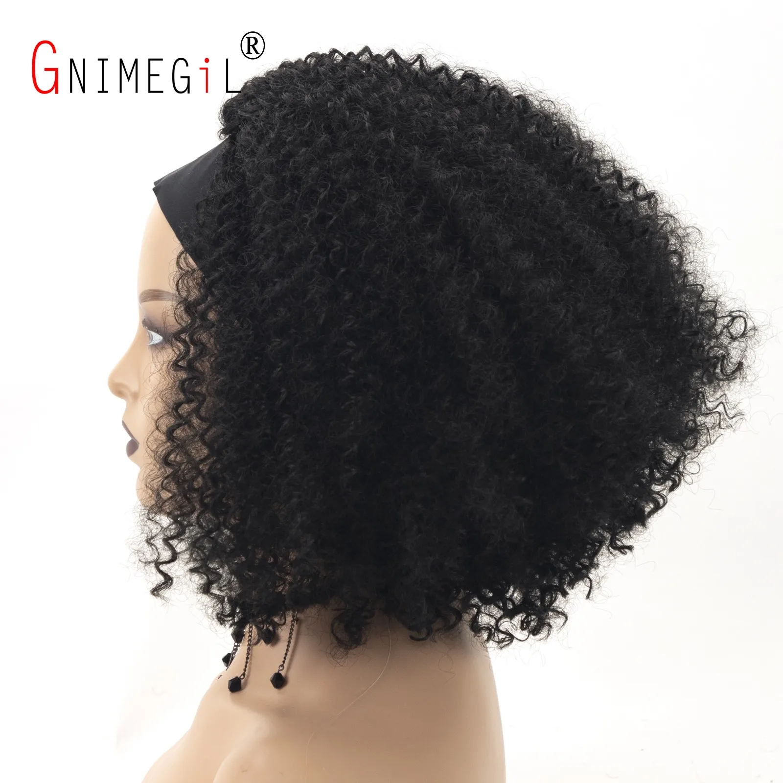 GNIMEGIL Синтетические Искусственные бриджи Короткие афро кудрявые вьющиеся волосы