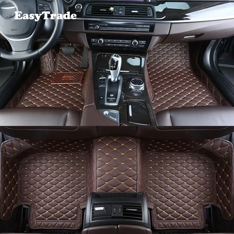 Кожаные автомобильные коврики для ног из микрофибры защитные товары Peugeot 3008 4008 5008