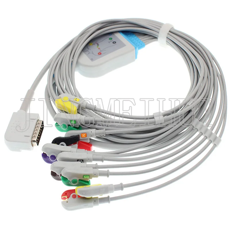 Совместим с кабелем DB 15P Kanz PC 109 ECG108/110/1203/1205 ECG EKG 10 Lead без сопротивления кабель 3