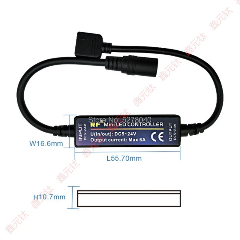17key RF контроллер Светодиодная лента RGB светильник вой модулятор 5-24 в черный