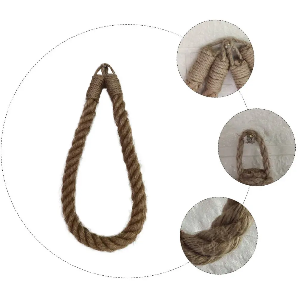 

Hemp Rope Holder Household Roll Paper Stand (Metal Accessory)