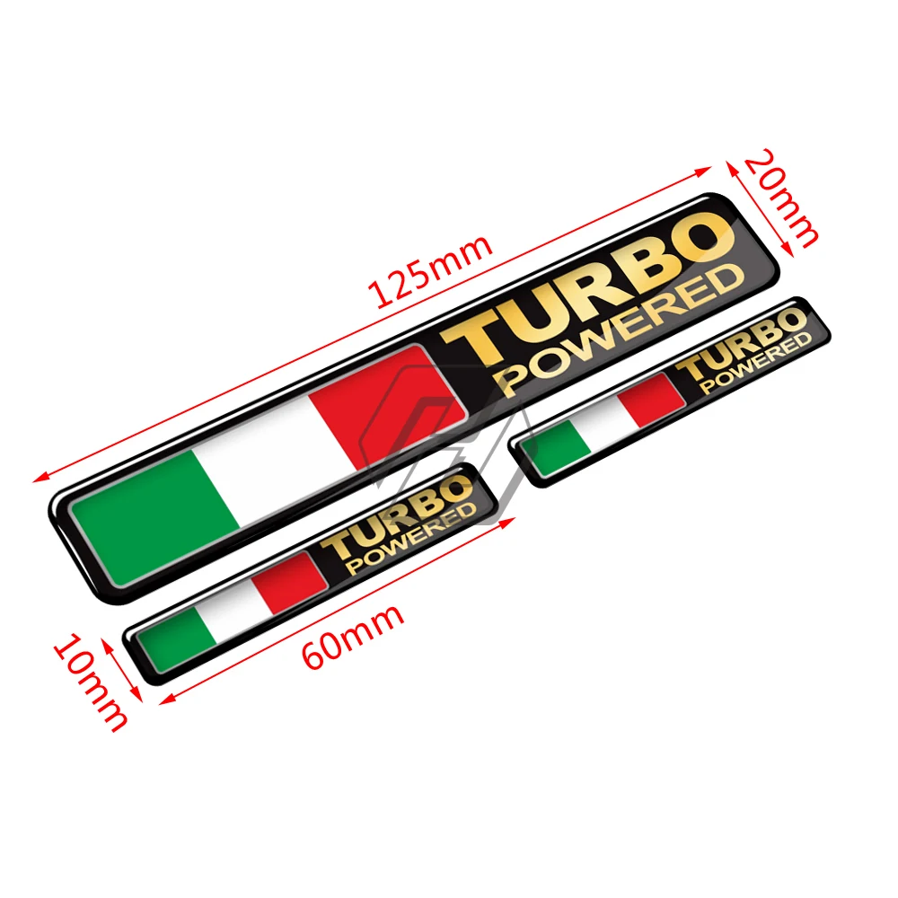 3d-наклейка с итальянским флагом и турбо-приводом наклейка на Мотоциклетный Бак