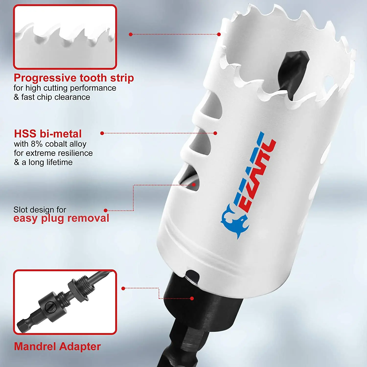 Набор кольцевых пил EZARC из 7 предметов комплект кобальтовых резак для сверления