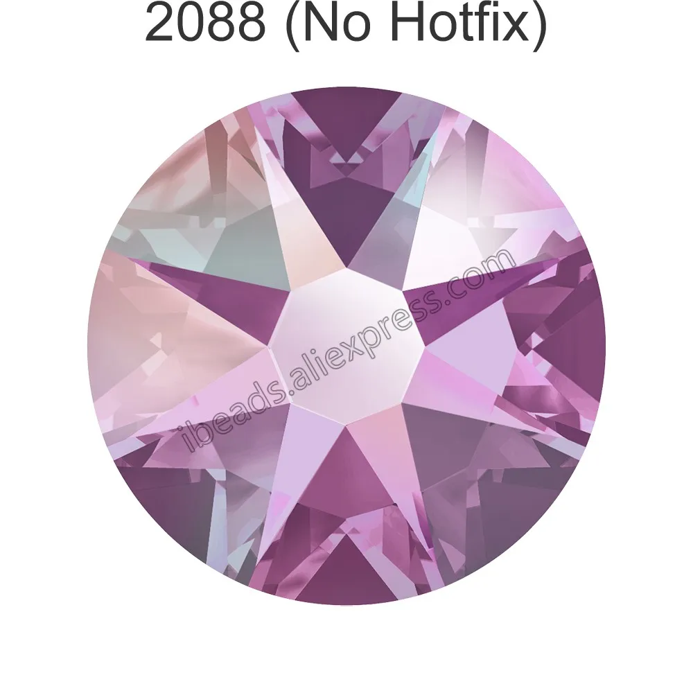 Rose 209 AB F 24 шт.) Оригинальные кристаллы Swarovski 2058 XILION 2088 XIRIUS Rose без горячей фиксации стразы с плоской задней частью для украшения ногтей - Цвет: Rose 209 AB F