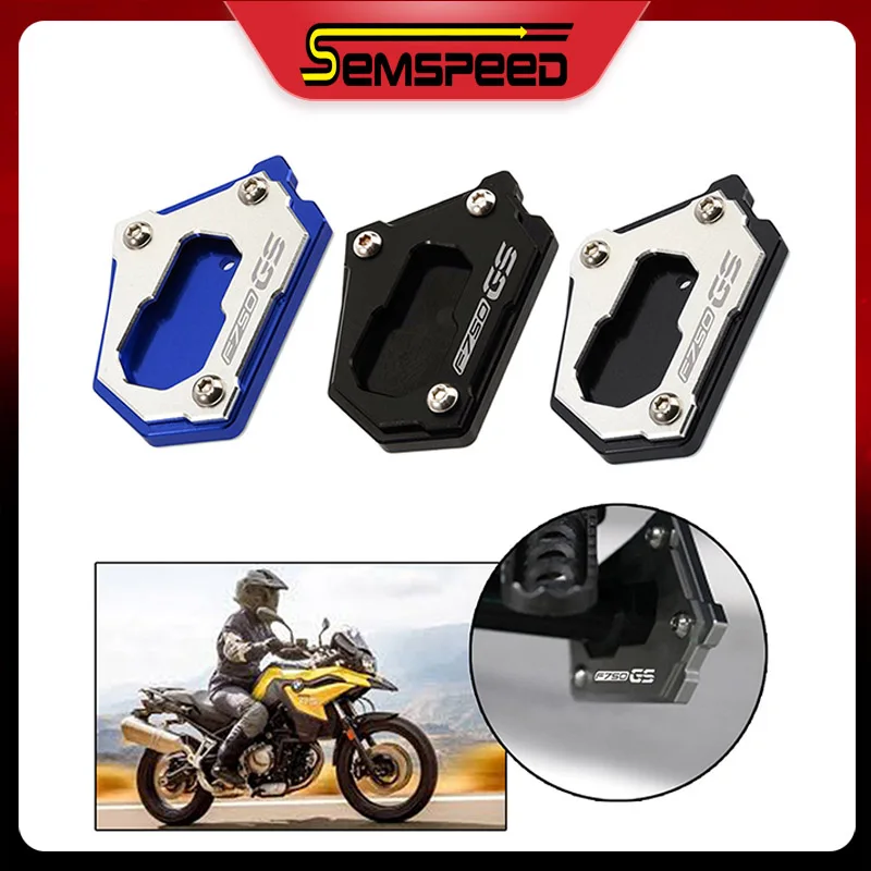 

SEMSPEED Stands Pads For BMW F750GS F 750 GS 2018 2019 Motorcycle CNC Kickstand Side Stand Extension Pad Support Plate 오토바이 스탠드