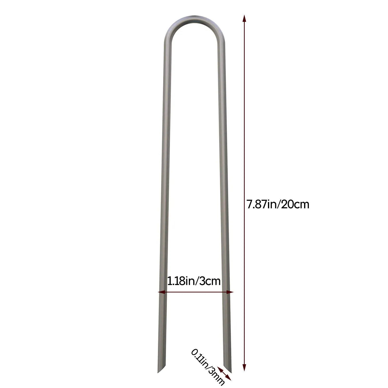 

50PCS Multiple Purposes U-shaped Nail Turf Galvanized Landscape Pins Garden Stakes Heavy-Duty Pins Anti-Rust Fence Stakes