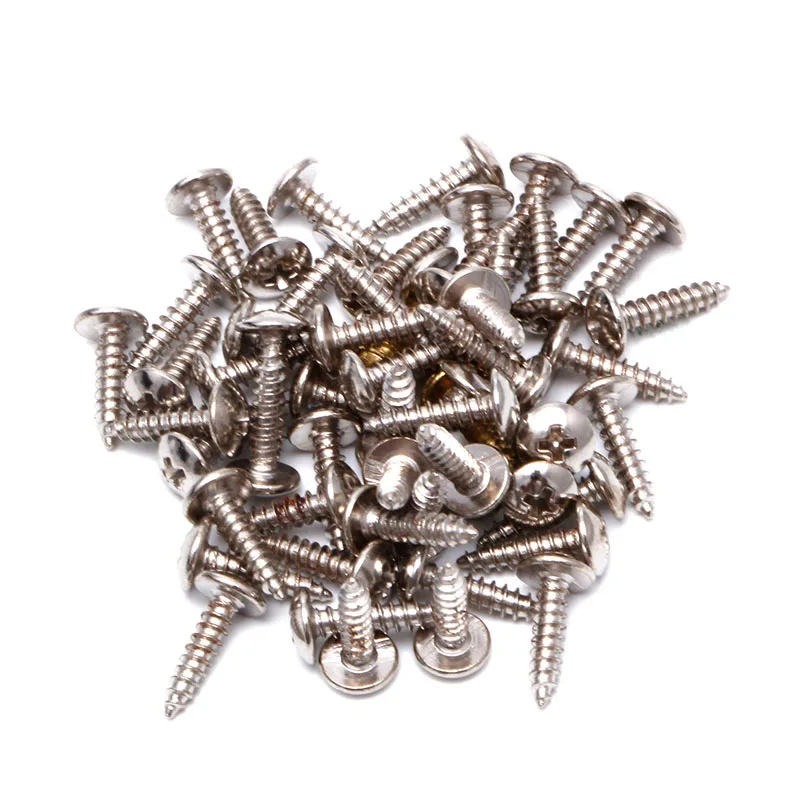 

50Pcs Slivery Guitar Bass Pickguard Mounting Screws For ST TL SG LP Guitar