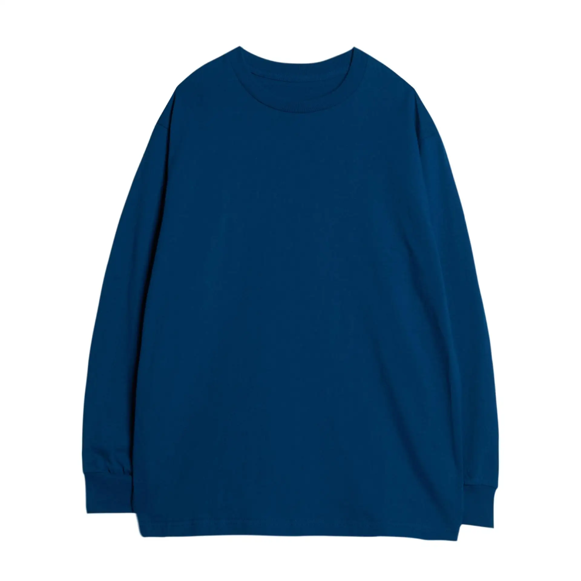 

2020 autumn and winter solid color pure cotton loose basic long-sleeved T-shirt YB2205