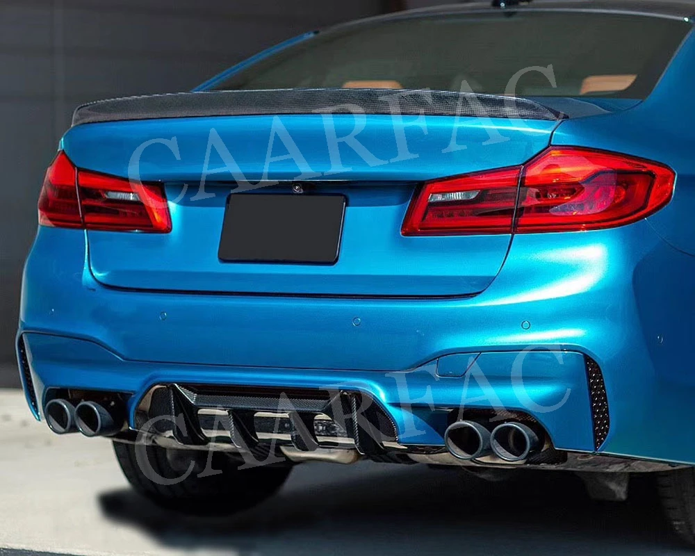 Задний спойлер диффузора для губ из углеродного волокна BMW 5 серии F90 M5 2017 2018 2019 FRP P