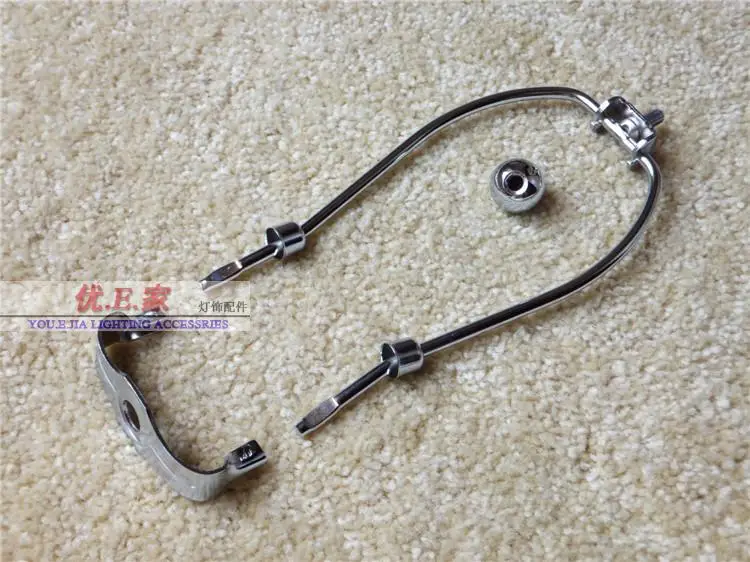 Комплект из 2-х предметов сверхпрочная золотистая/хромовая лампа-арфа Набор