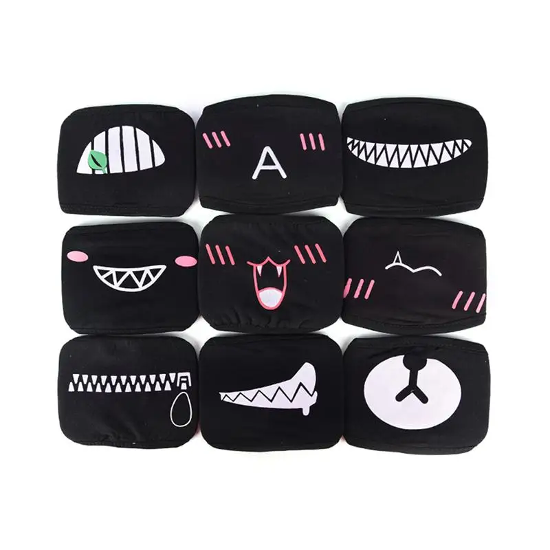 BearPaw 1 шт. хлопковая Пылезащитная маска для лица унисекс стиль Kpop Черный Медведь Велоспорт Анти-пыль хлопок лицевая Защитная крышка маски
