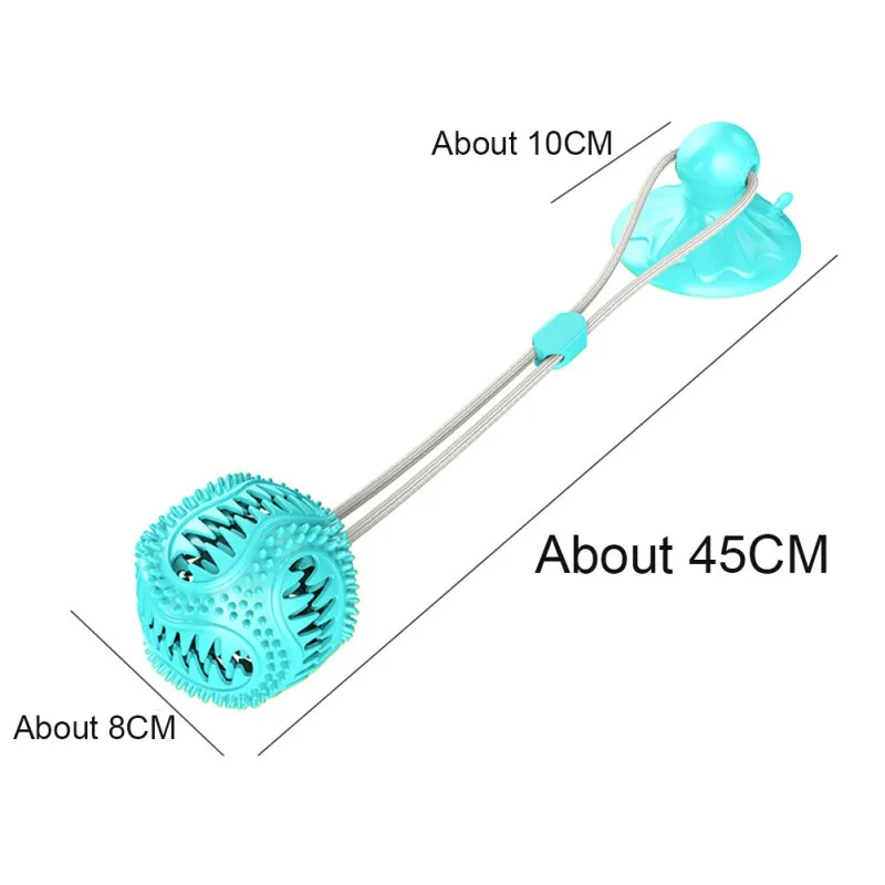 

Dog Toy Silicon Suction Cup Tug Interactive Dog Ball Toys For Pet Chew Bite Tooth Cleaning Toothbrush Feeding Pet Supplies