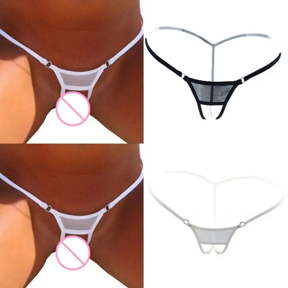 

Sexy Crotchless Mesh See-through Women Underwear Erotic Thongs G-string Briefs